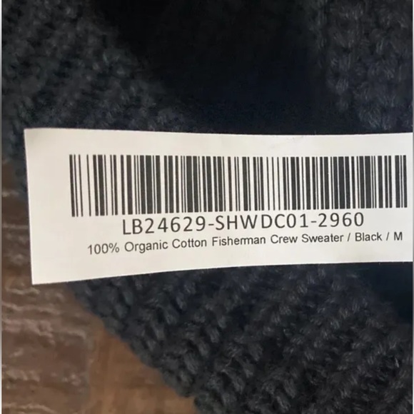 QUINCE 100% Organic Cotton Fisherman Crew Sweater black NWT Size Medium - Picture 14 of 14